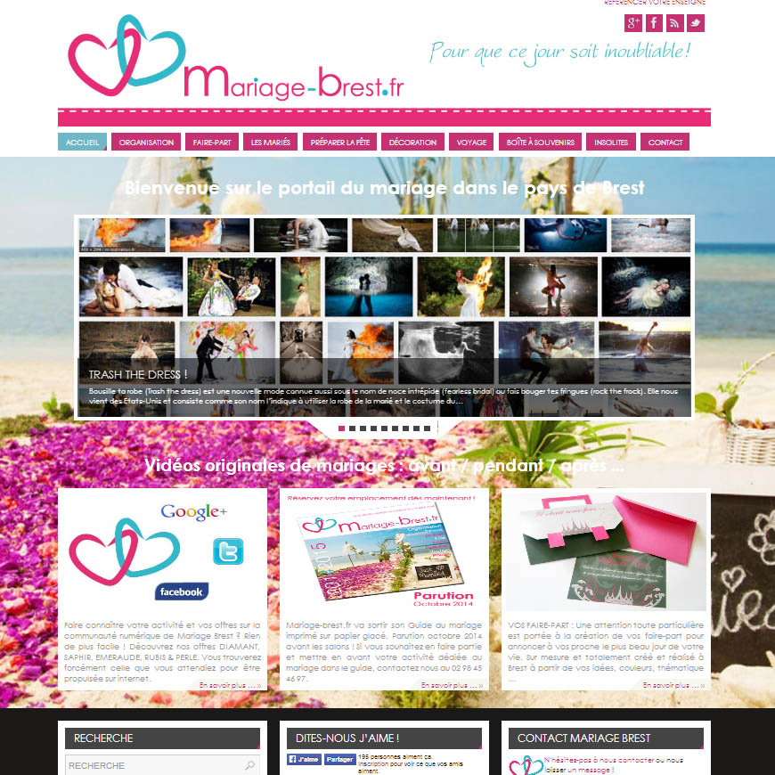 Un exemple de développement commercial numérique : le site du mariage à Brest