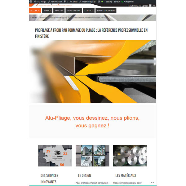 Site internet alu pliage